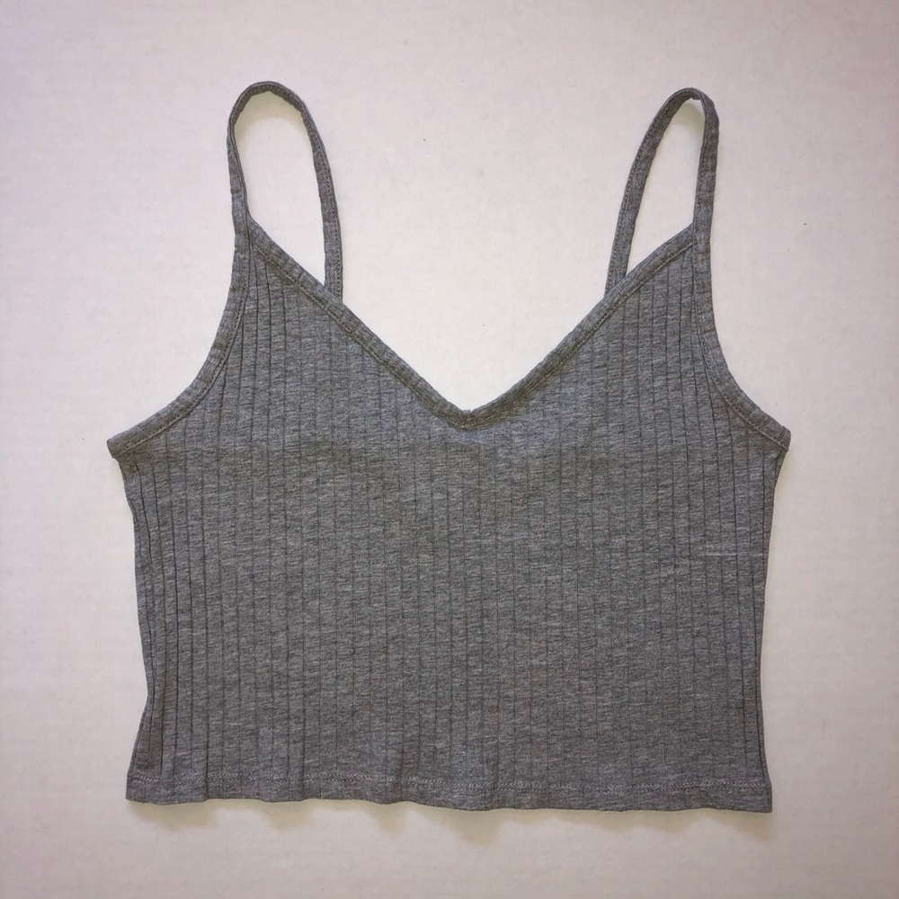 H&M Divided Cami Crop Top Gray Medium